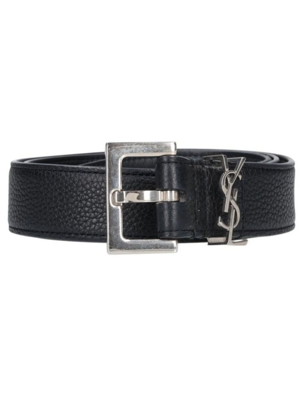 Saint Laurent Paris YSL Belt 3.0 Logo Buckle Narrow Leather 80